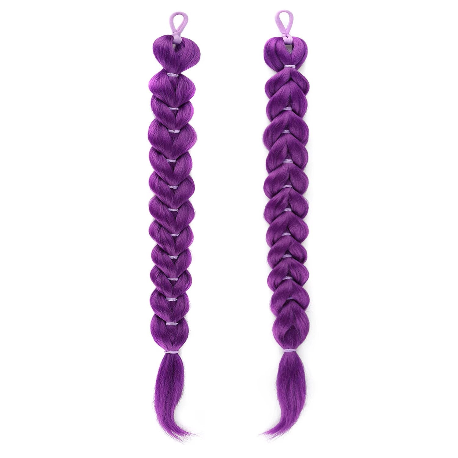 Pre-Braided Dragon Kpop Braid - Easy Install - Purple