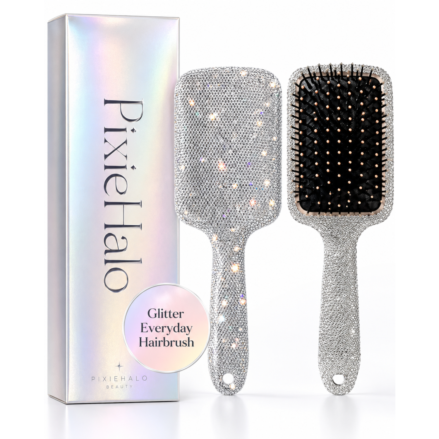 Glitter Everyday Hair Brush - Silver
