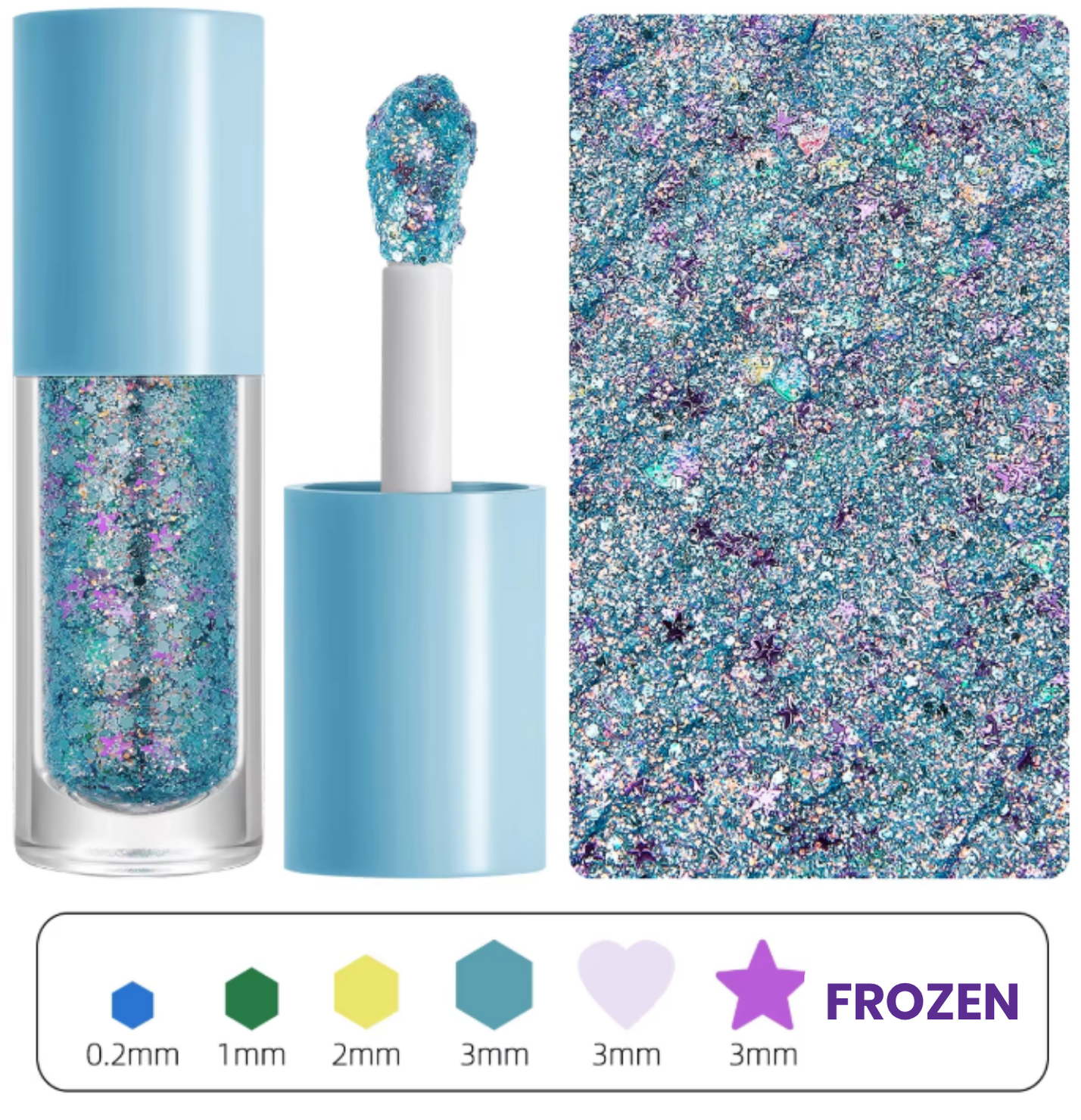 Sparkle Chunky Glitter Gel with Applicator- Frozen