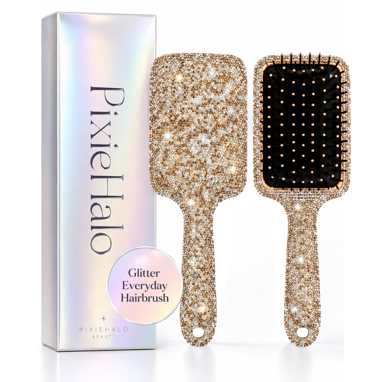 Glitter Everyday Hair Brush - Gold