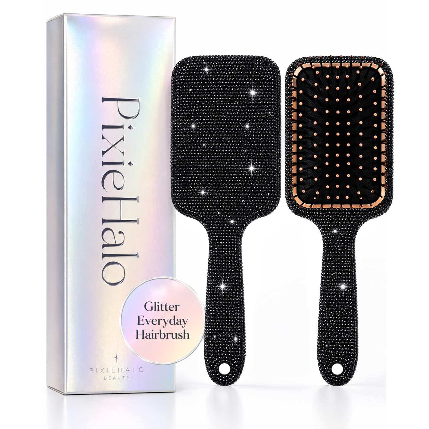 Glitter Everyday Hair Brush - Black
