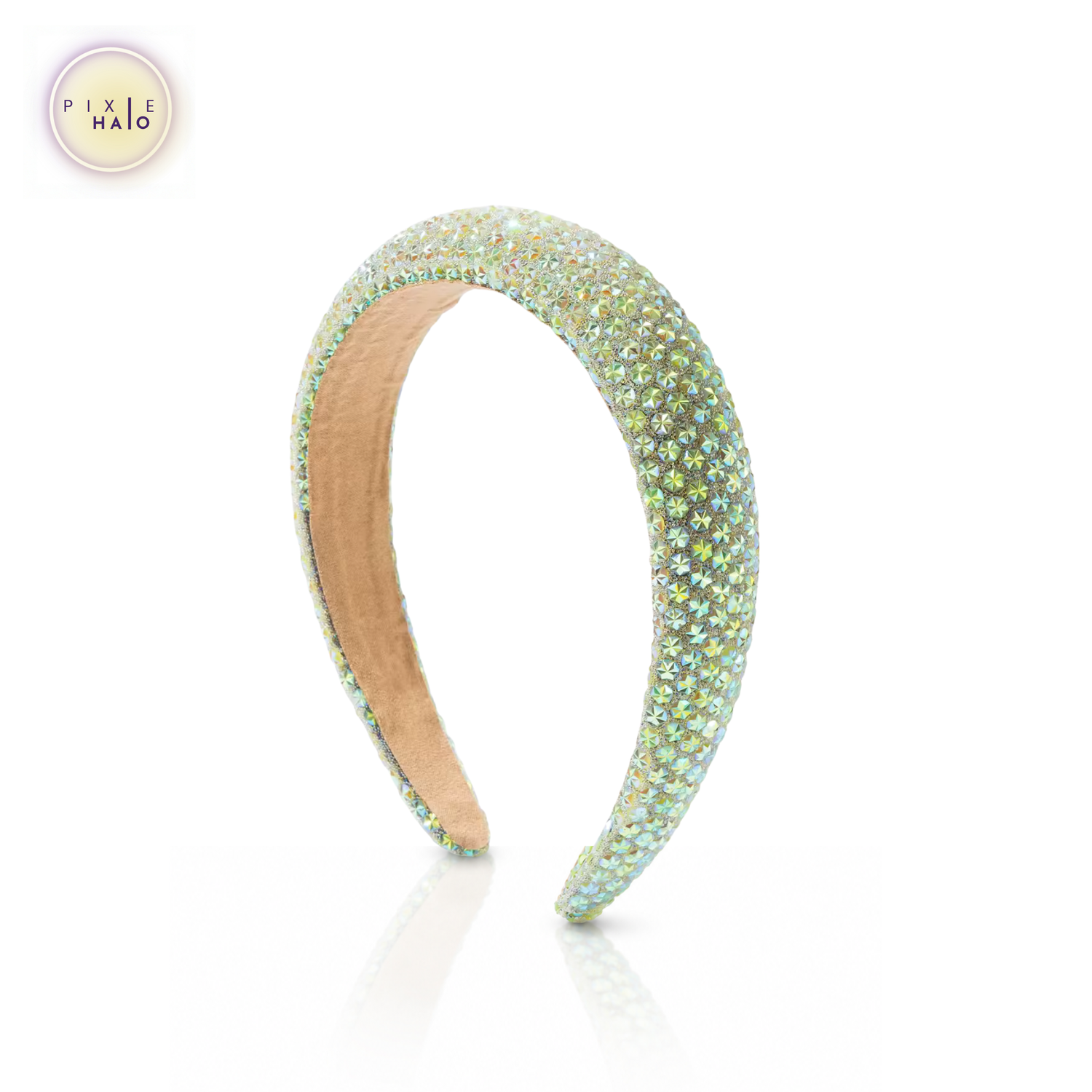 Starburst Crystal Headband - Light Green