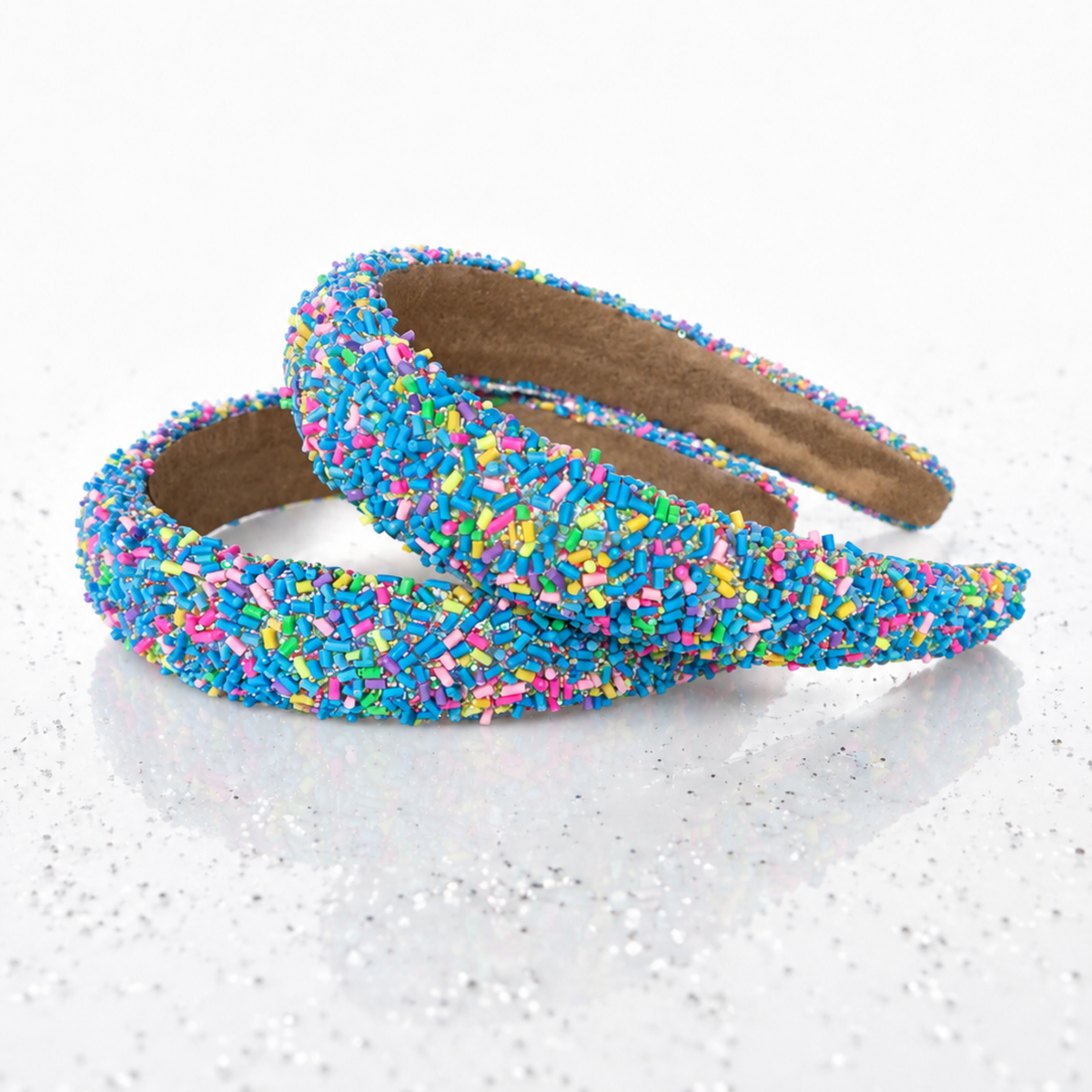 Sprinkle Glitter Crystal Headband- Blue