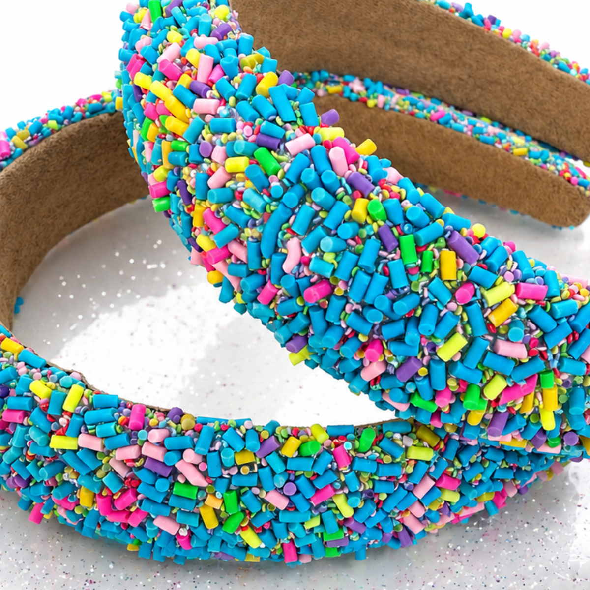 Sprinkle Glitter Crystal Headband- Blue