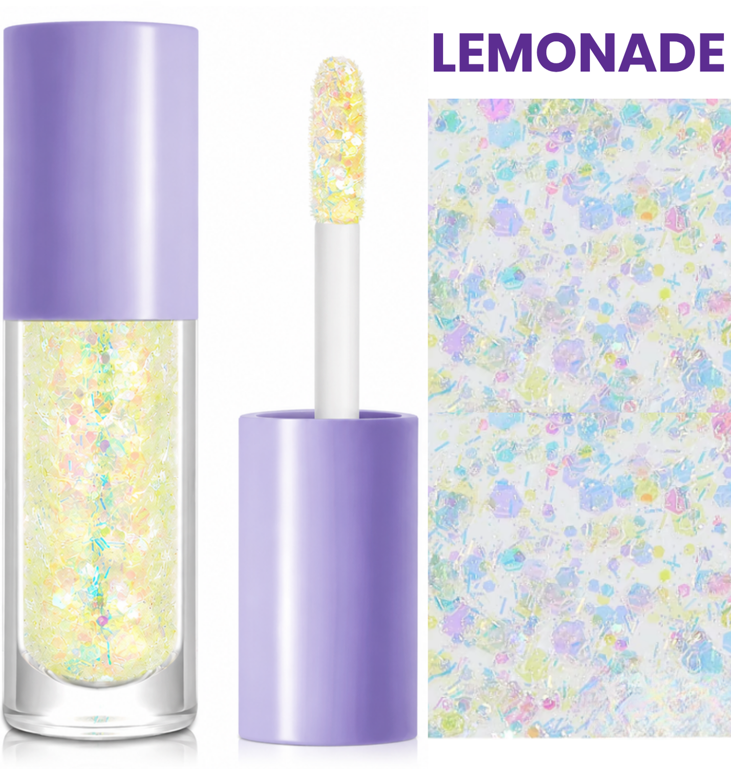 Sparkle Chunky Glitter Gel with Applicator- Lemonade