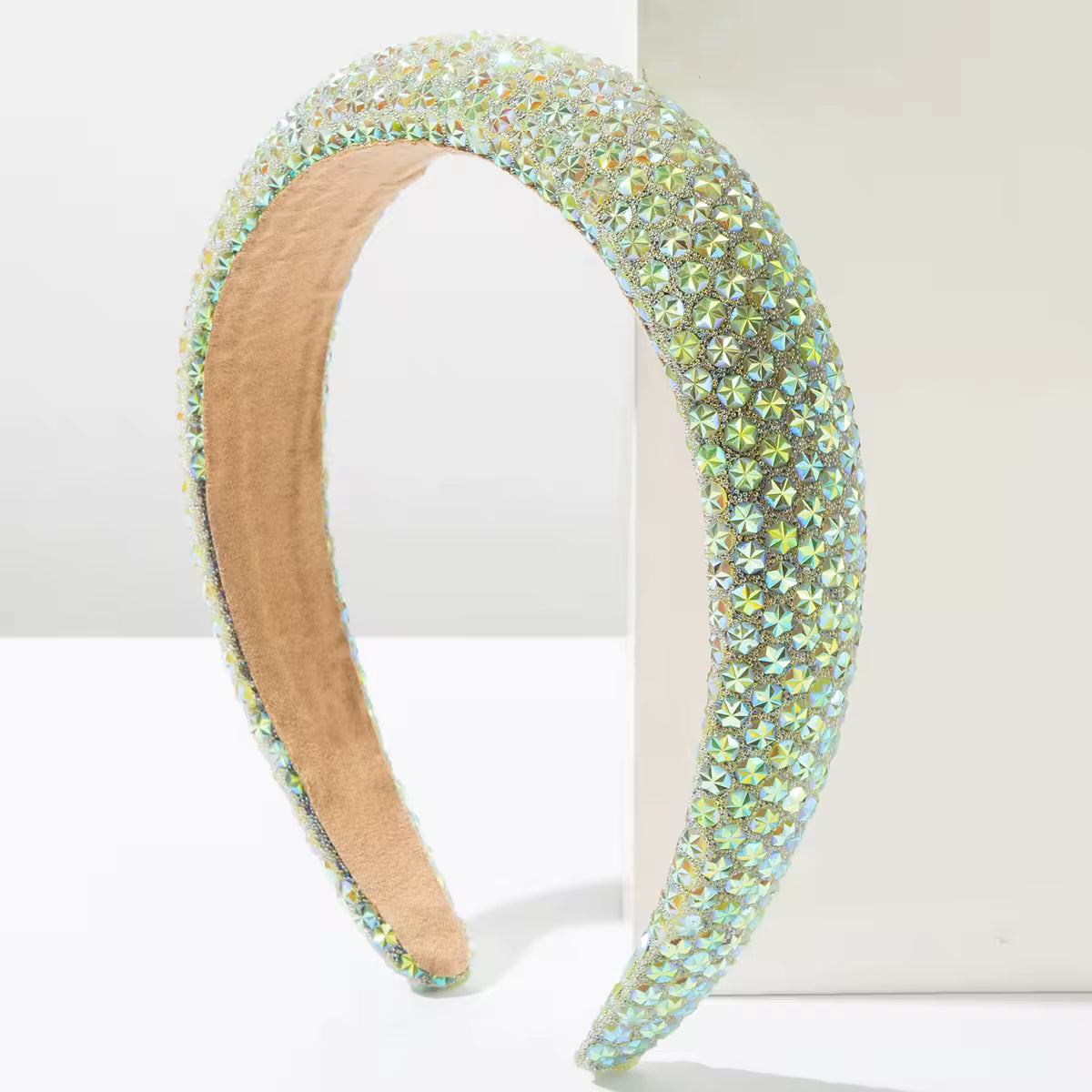 Starburst Crystal Headband - Light Green