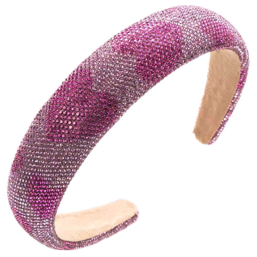Glitter Sparkle Heart Headband - Rose and Pink