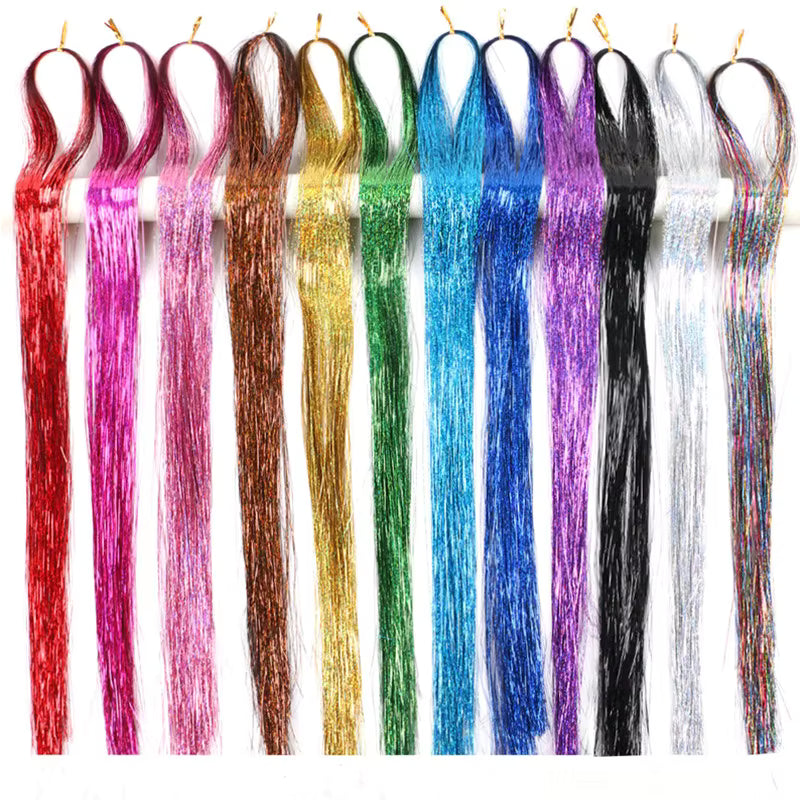 Multi Color Shimmering Hair Tinsel