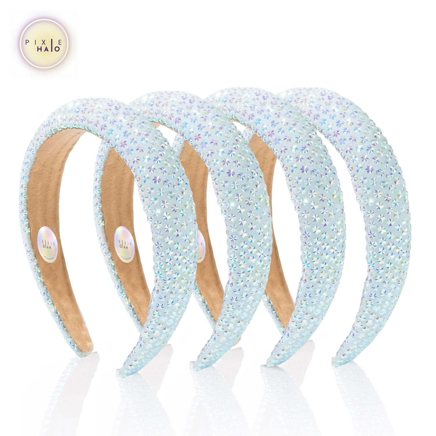 Starburst Crystal Headband - Light Blue