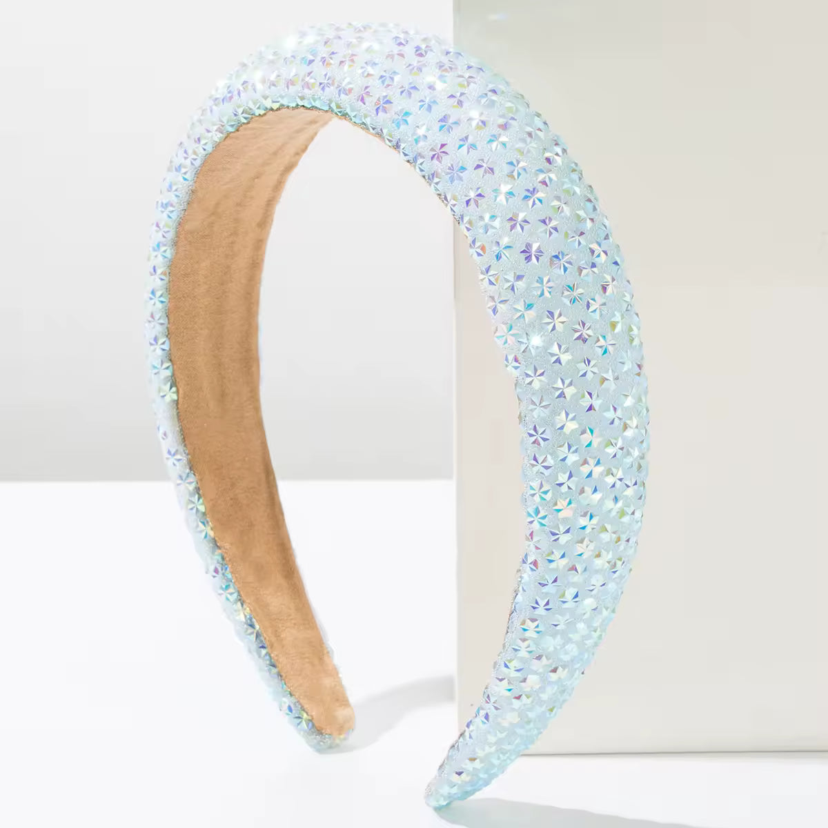 Starburst Crystal Headband - Light Blue