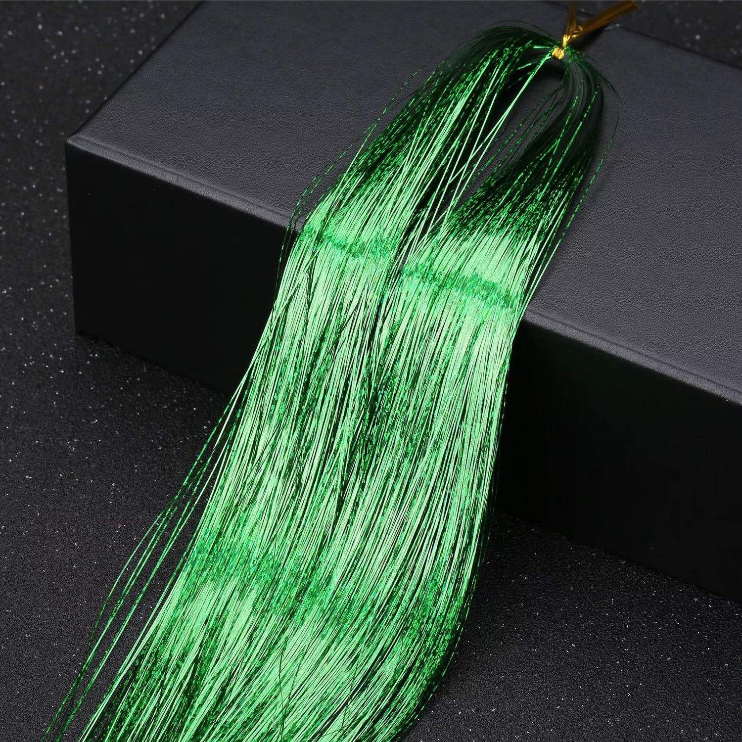 Multi Color Shimmering Hair Tinsel - Green