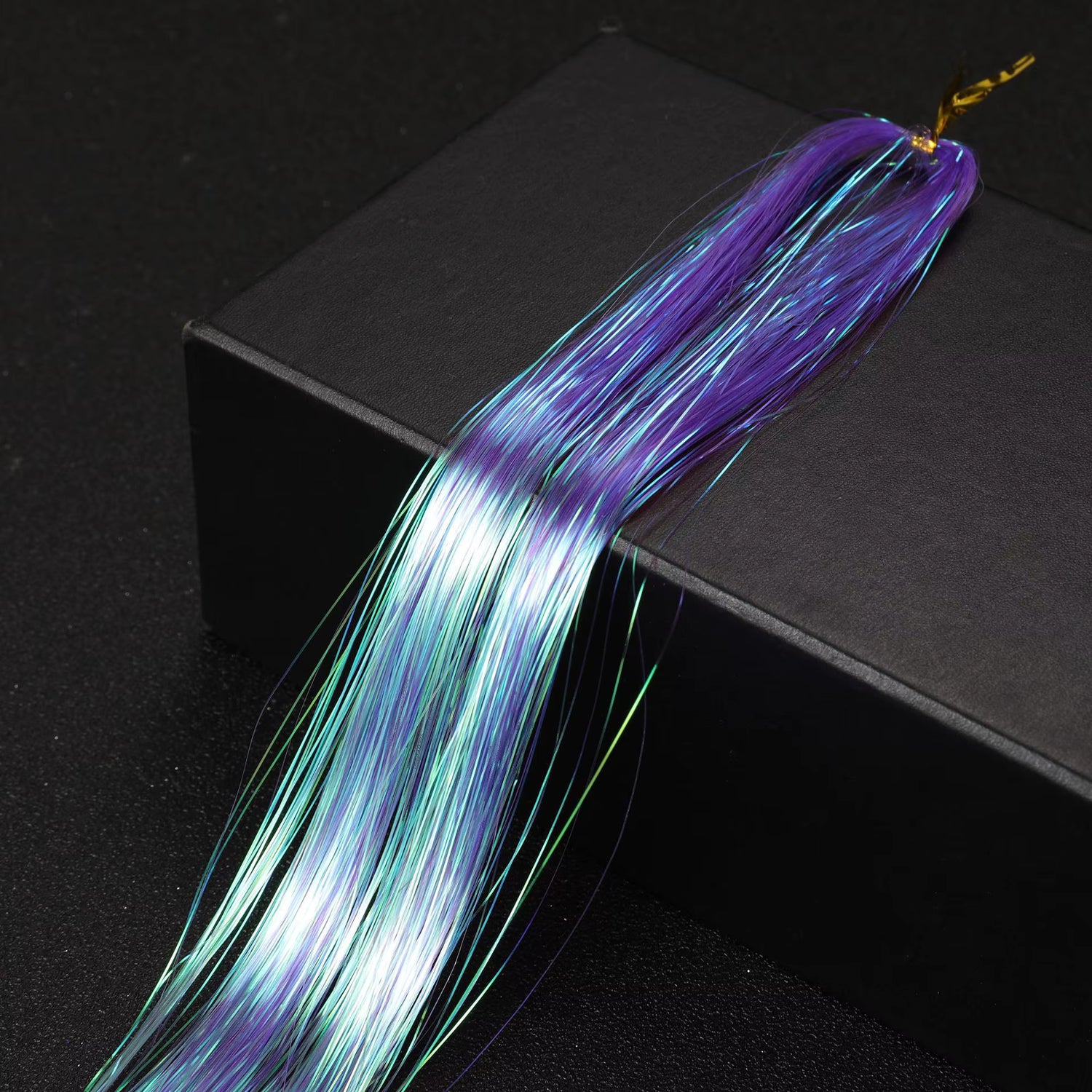 Multi Color Shimmering Hair Tinsel - Neon Purple