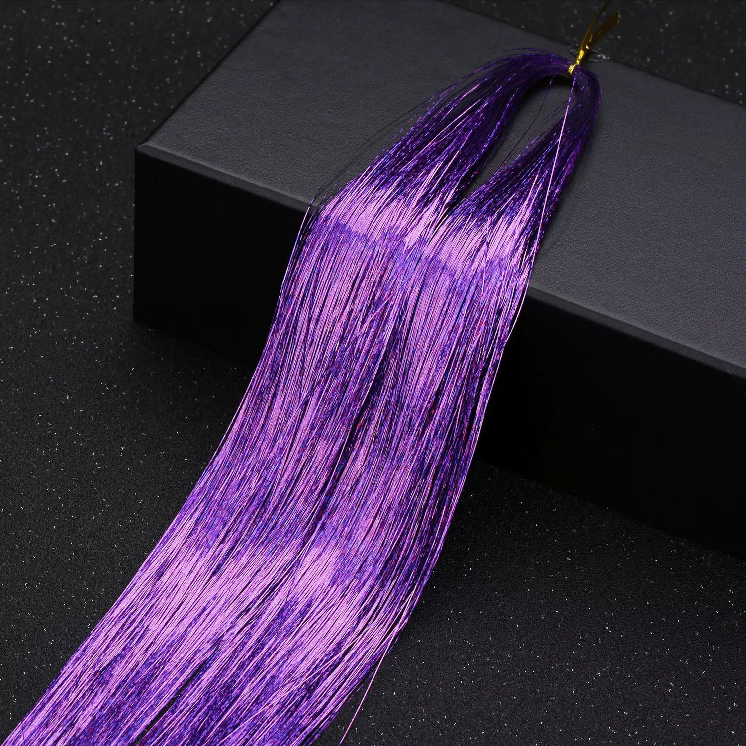 Multi Color Shimmering Hair Tinsel - Purple