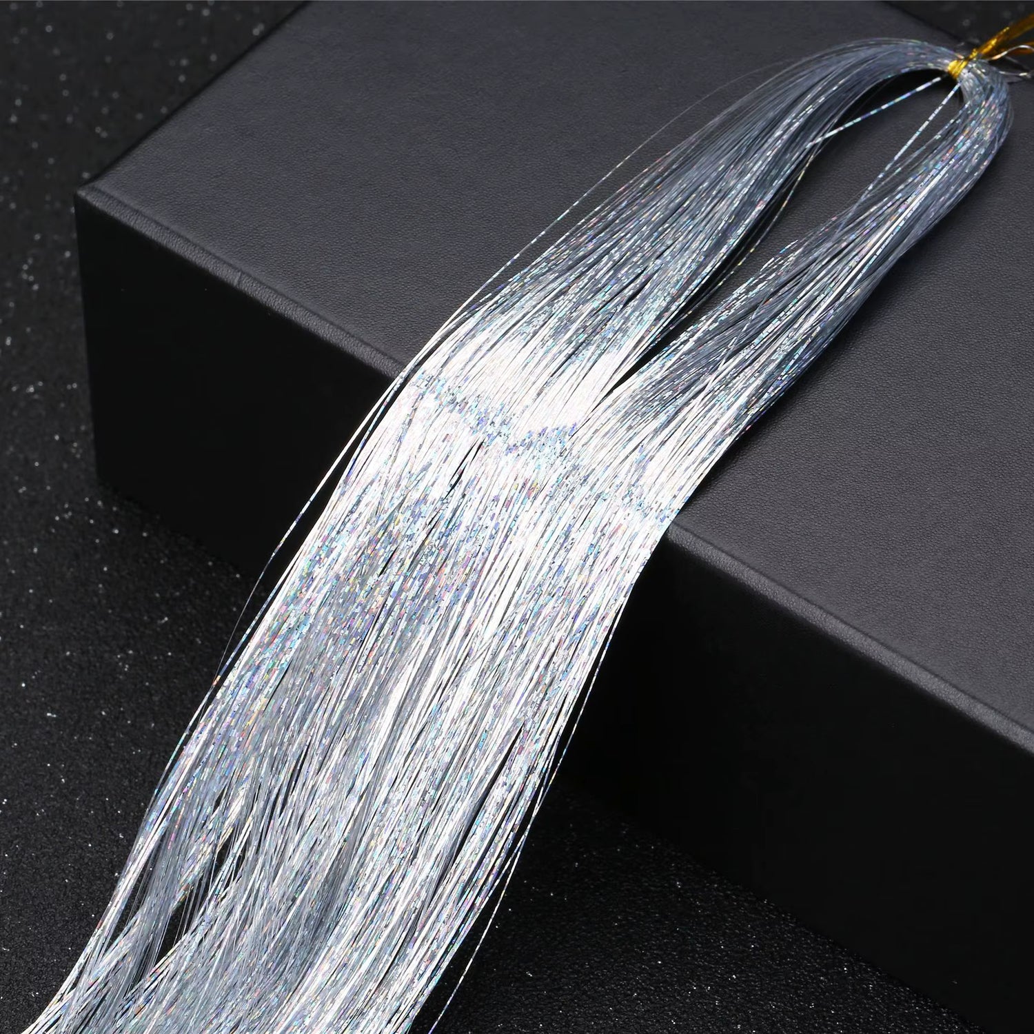 Multi Color Shimmering Hair Tinsel - Silver